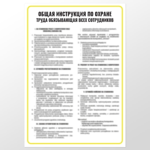     Rosyjska instrukcja ogólna BHP obowiązująca wszystkich pracowników-ОБЩАЯ ИНСТРУКЦИЯ ПО ОХРАНЕ ТРУДА ОБЯЗЫВАЮЩАЯ ВСЕХ СОТРУДНИКОВ