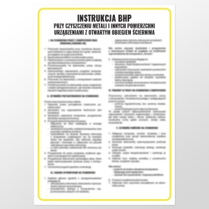     Instrukcja BHP przy czyszczeniu metali i innych powierzchni urządzeniami z otwartym obiegiem ścierniwa