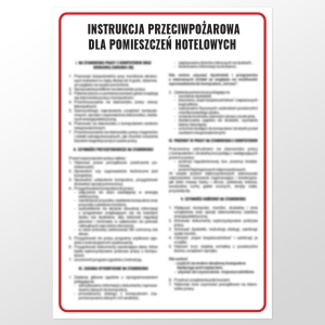     Instrukcja przeciwpożarowa dla pomieszczeń hotelowych