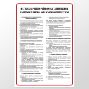     Instrukcja przeciwpożarowego zabezpieczenia magazynów z materiałami pożarowo niebezpiecznymi