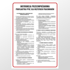     Instrukcja przeciwpożarowa - profilaktyka ppoż. dla wszystkich pracowników