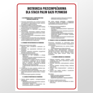     Instrukcja przeciwpożarowa dla stacji paliw gazu płynnego