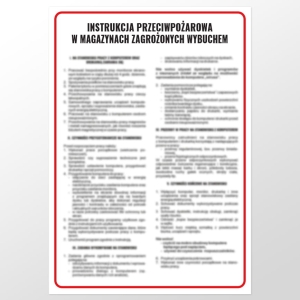     Instrukcja przeciwpożarowa w magazynach zagrożonych wybuchem