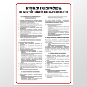     Instrukcja przeciwpożarowa dla magazynów i składów butli gazów technicznych