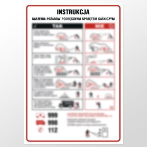    Instrukcja gaszenia pożarów podręcznym sprzętem gaśniczym