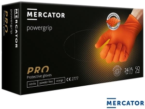     Rękawiczki nitrylowe pomarańczowe RMM-PGRIP P