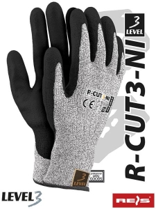     Rękawice robocze z HDPE powlekane nitrylem R-CUT3-NI BWB