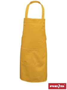     Fartuch gastronomiczny z kieszenią  żółty FPB-2K Y