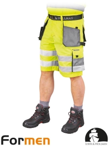     Spodnie robocze ostrzegawcze do pasa - krótkie LH-FMNX-TS
