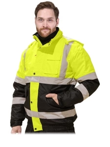     Kurtka robocza ocieplana ostrzegawcza - zimowa BOMBERVIS YB