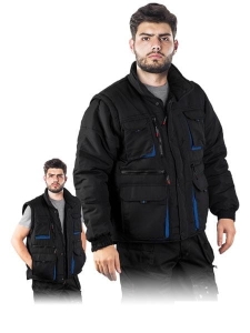     Kurtka robocza ocieplana z odpinanymi rękawami - zimowa CZAPLA2 BN