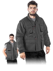     Kurtka robocza ocieplana z odpinanymi rękawami - zimowa CZAPLA2 SB