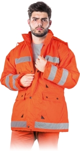     Kurtka robocza ocieplana ostrzegawcza - zimowa K-ORANGE P