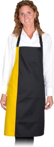     Fartuch  gastronomiczny czarno - żółty FDUO-2K BSA