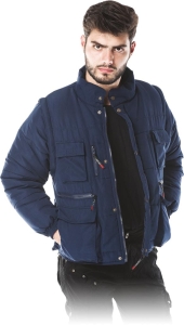     Kurtka robocza ocieplana z odpinanymi rękawami - zimowa granatowa CZAPLA G