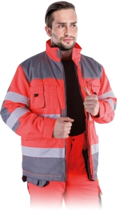    Kurtka robocza ocieplana ostrzegawcza - zimowa LH-FMNWX-J CSB
