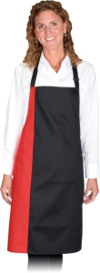     Fartuch gastronomiczny czarno - czerwony FDUO-2K BC