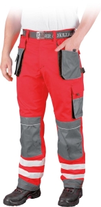     Spodnie robocze do pasa czerwono-szare LH-FMNX-T CSB