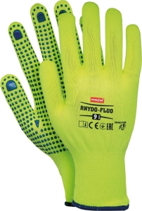     Rękawice robocze z nakropieniem z PCV RNYDO-FLUO SE