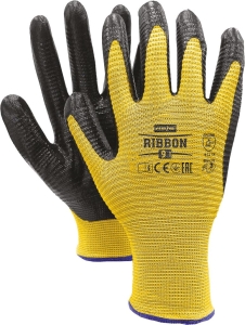     Rękawice robocze powlekane nitrylem RIBBON YB