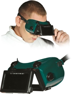     Gogle ochronne spawalnicze z prostokątną szybką GOG-RECTANGLE ZB