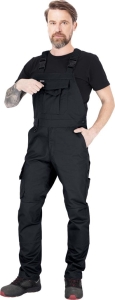     Spodnie robocze ogrodniczki czarne LH-BISTER B
