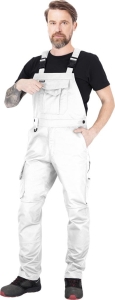     Spodnie robocze ogrodniczki białe LH-BISTER W