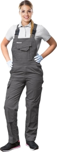    Spodnie robocze damskie ogrodniczki szare LH-WOMBISER S