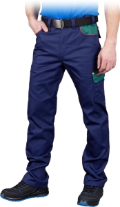     Spodnie robocze do pasa granatowo-zielone SPF GZ