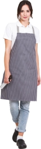     Fartuch gastronomiczny szaro - biały FPB-STRAP SW