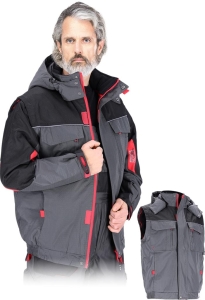     Kurtka robocza ocieplana polarowa zimowa - z odpinanymi rękawami  LH-BSW-J SBC