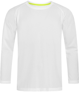     T-shirt męski z długim rękawem SST8420 WHI