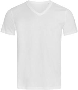     T-shirt męski v-neck SST9010 WHI