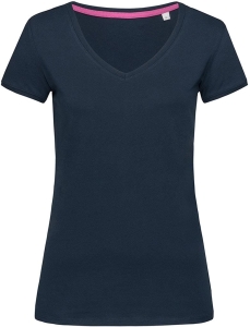     T-shirt damski v-neck SST9130 MAB