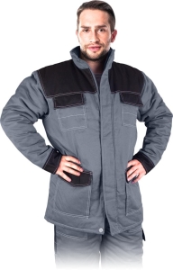     Kurtka robocza ocieplana - zimowa szaro-czarna MMWJL SB