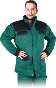     Kurtka robocza ocieplana - zimowa zielono-czarna MMWJL ZB