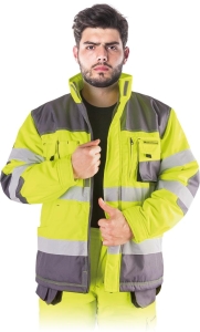     Kurtka robocza ocieplana ostrzegawcza - zimowa LH-FMNWX-J YSB