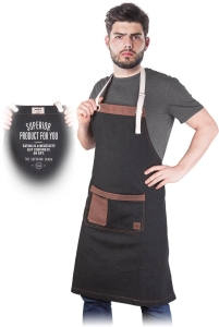     Fartuch roboczy czarno - brązowy FMOCCA BBR