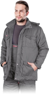     Kurtka robocza ocieplana zimowa szara KMO-LONG S