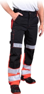     Spodnie robocze do pasa czarno-czerwone LH-THORVIS-T BC