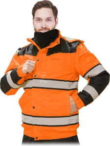     Kurtka robocza ocieplana polarowa ostrzegawcza - zimowa MILLING PB