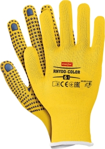     Rękawice robocze z nakropieniem z PCV  RNYDO-COLOR YG