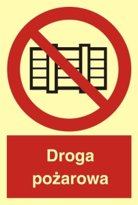     Droga pożarowa - Znak przeciwpożarowy