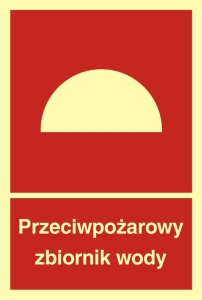     Przeciwpożarowy zbiornik wody - Znak przeciwpożarowy