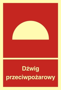     Dźwig przeciwpożarowy - Znak przeciwpożarowy