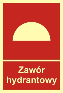     Zawór hydrantowy - Znak przeciwpożarowy