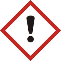 Znak bezpieczeństwa - Produkt zagrażający zdrowiu - znak piktogram GHS 07 CLP