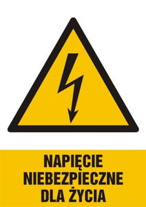Tablica elektryczna Napięcie niebezpieczne dla życia