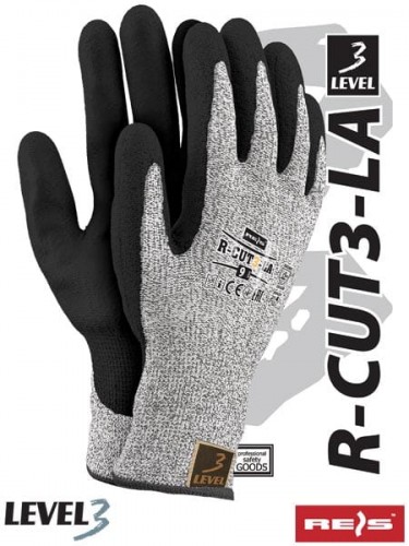 Rękawice robocze z HDPE powlekane lateksem R-CUT3-LA BWB