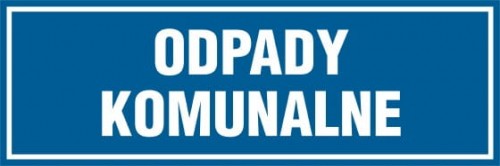 Tabliczka informacyjna – Odpady komunalne